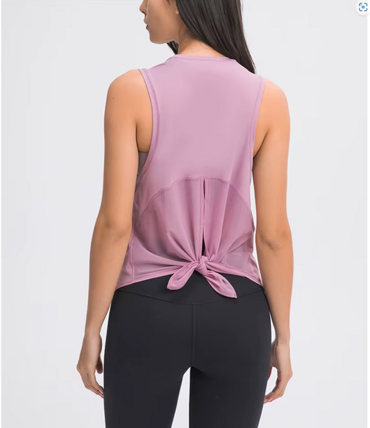 CAMISETA SIN MANGAS CON VELO EN LA ESPALDA